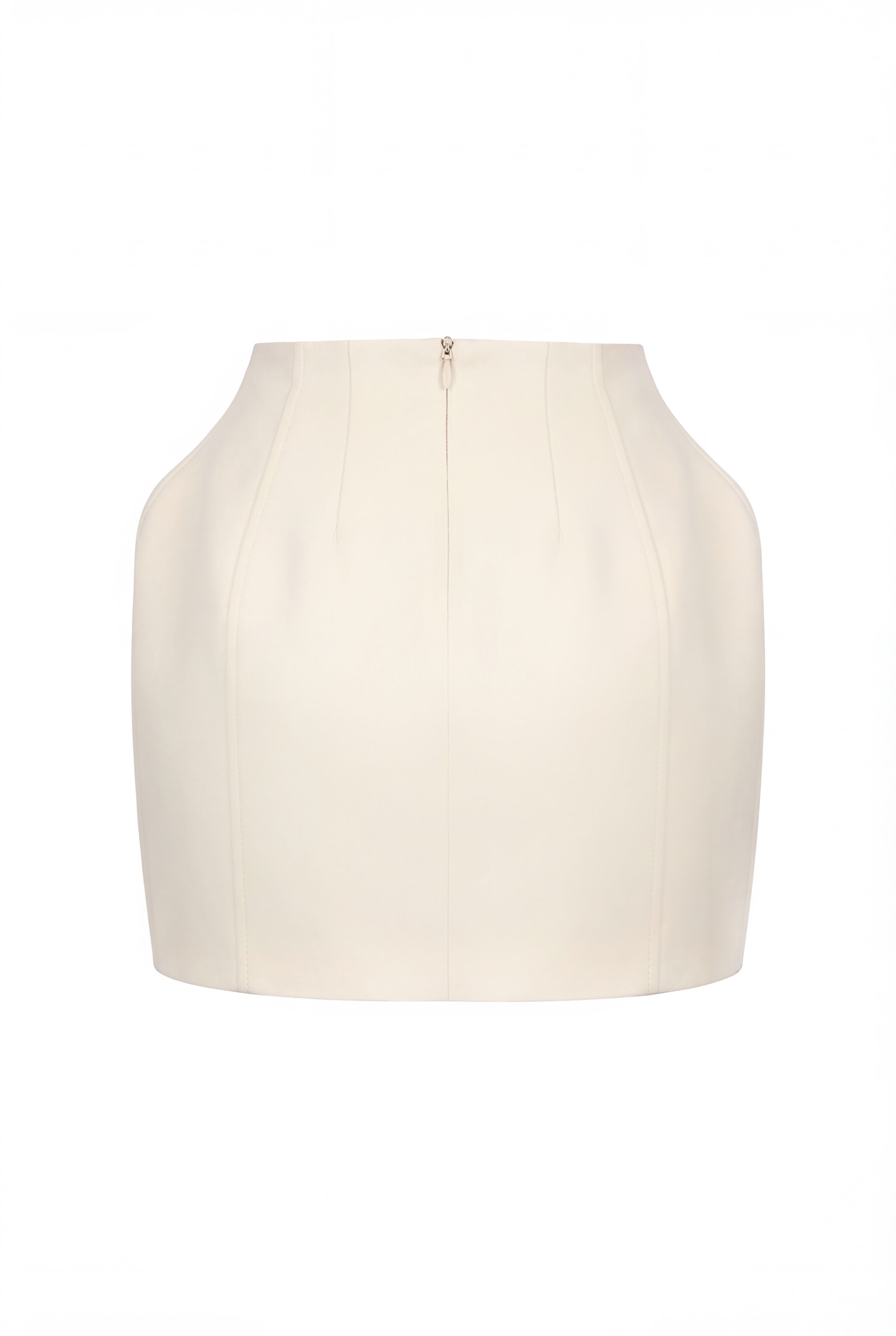 Міні-спідниця кремова, виготовлена із преміальноі тканини креп діор.