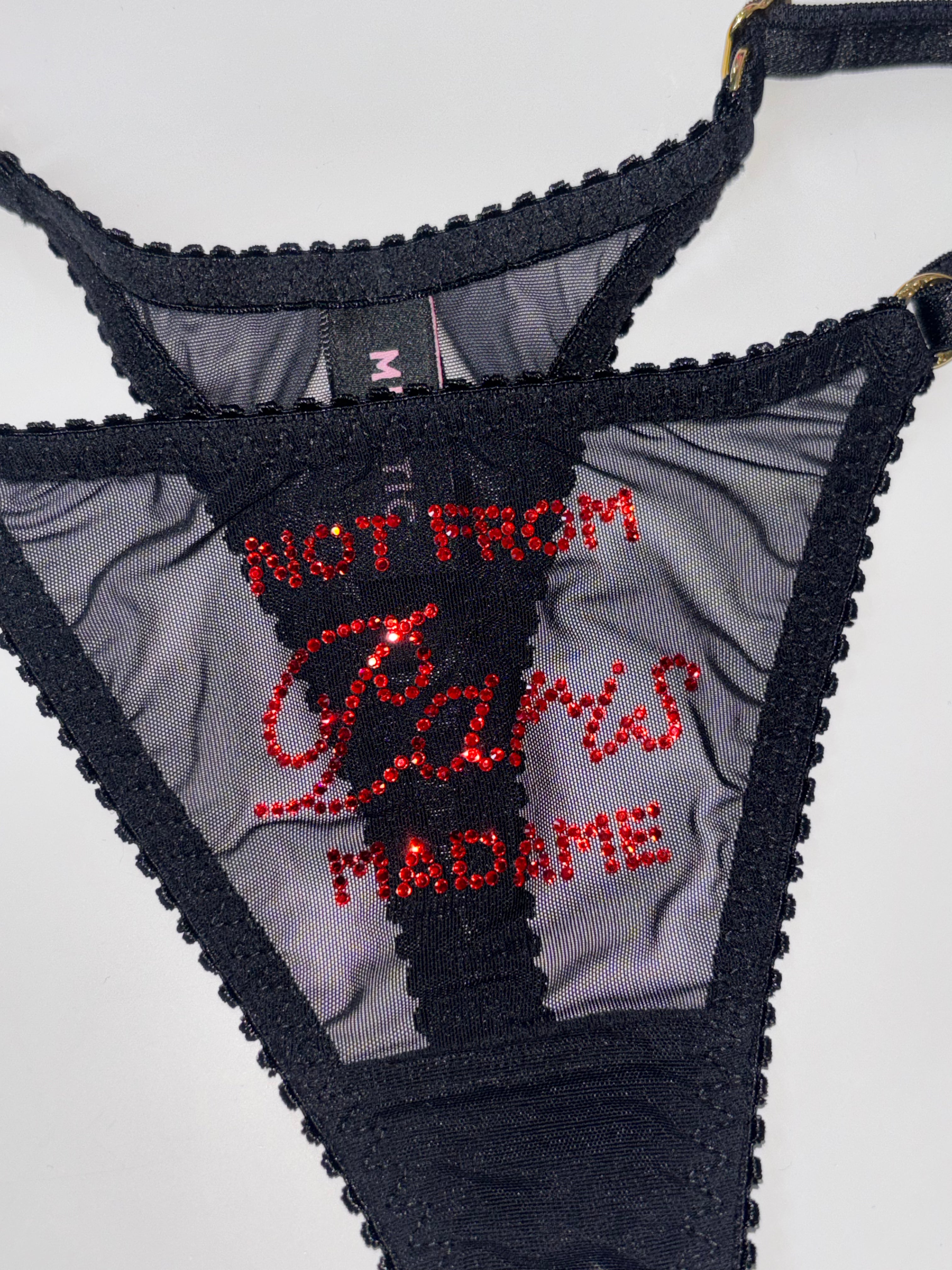 Panties Black Not from Paris Madame Red